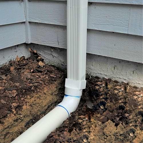 Klaus Roofing Systems of NE Ohio installs gutter downspout extensions in Kent, Cleveland, Akron