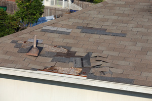 Roof hail damage in Cleveland